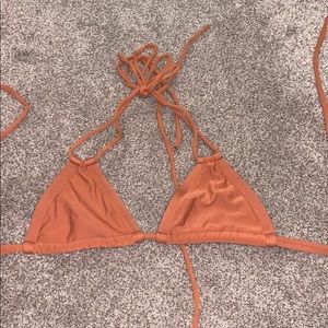 Montce swim terra-cotta bikini top